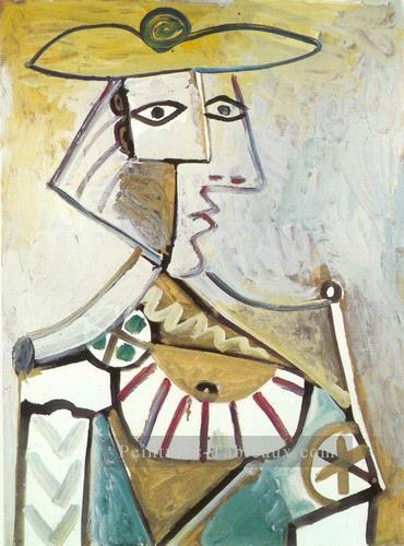 Buste au chapeau 3 1971 cubisme Pablo Picasso Peintures à l'huile